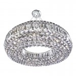 Vesuvius - Crystal with Chrome 10 Light Round Chandelier Vesuvius - Crystal with Chrome 10 Light Round Chandelier