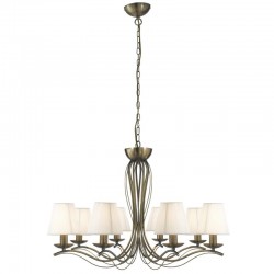 Andretti - Cream Shade with Antique Brass 8 Light Centre Fitting