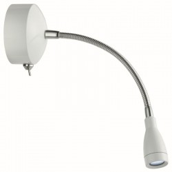 Flexy Wall - White & Chrome Adjustable Wall Lamp 