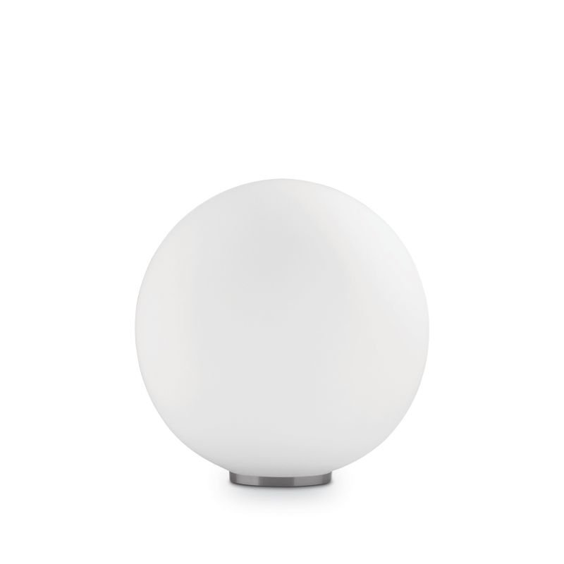 IdealLux-000206 - Mapa bianco - White Globe Glass with Chrome Table Lamp ∅ 40