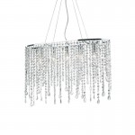 Rain - Chrome 5 Light over Island Fitting with Crystal Rain - Chrome 5 Light over Island Fitting with Crystal
