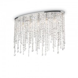 Rain - Chrome 5 Light Ceiling Lamp with Crystal Rain - Chrome 5 Light Ceiling Lamp with Crystal