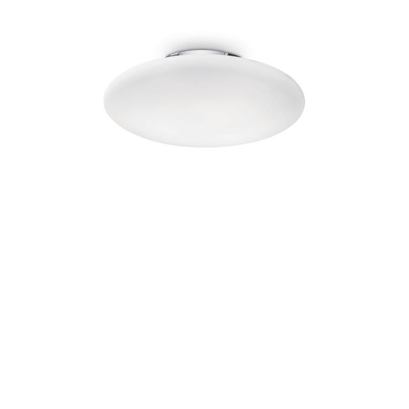 IdealLux-009223 - Smarties - Chrome Ceiling Lamp with Frosted Glass ∅ 33 cm