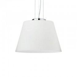 Cylinder - Chrome Pendant with White Glass Cylinder - Chrome Pendant with White Glass