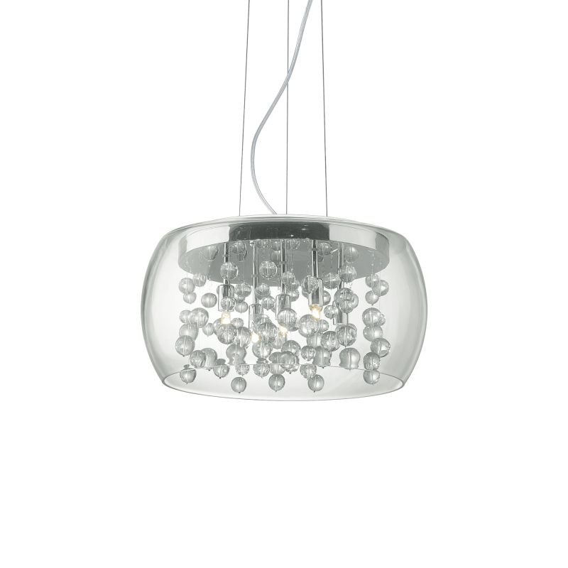 IdealLux-031743 - Audi-80 - Clear Glass with Crystal 5 Light Pendant