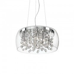 Audi-80 - Chrome 8 Light Pendant with Clear Glass & Crystal Audi-80 - Chrome 8 Light Pendant with Clear Glass & Crystal