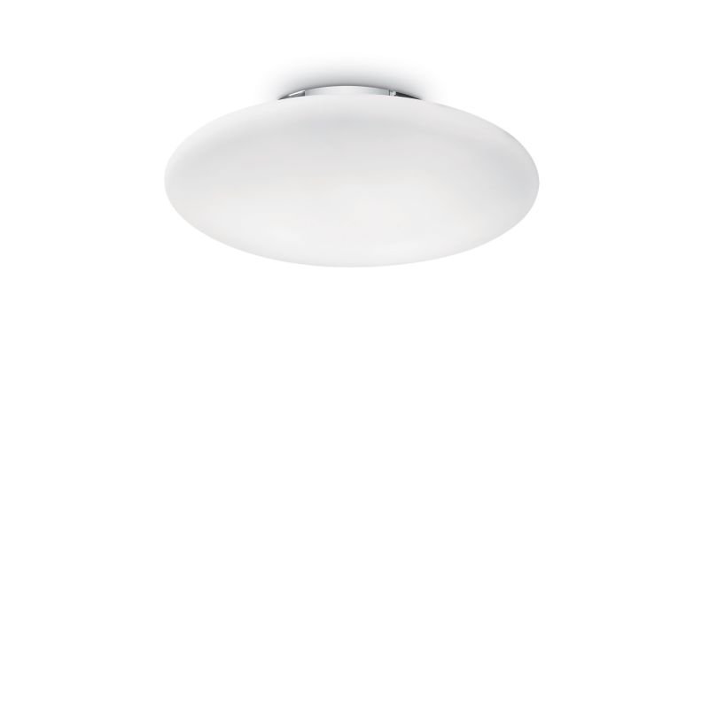 IdealLux-032047 - Smarties - Round Frosted Glass 2 Light Ceiling Lamp ∅ 42.5