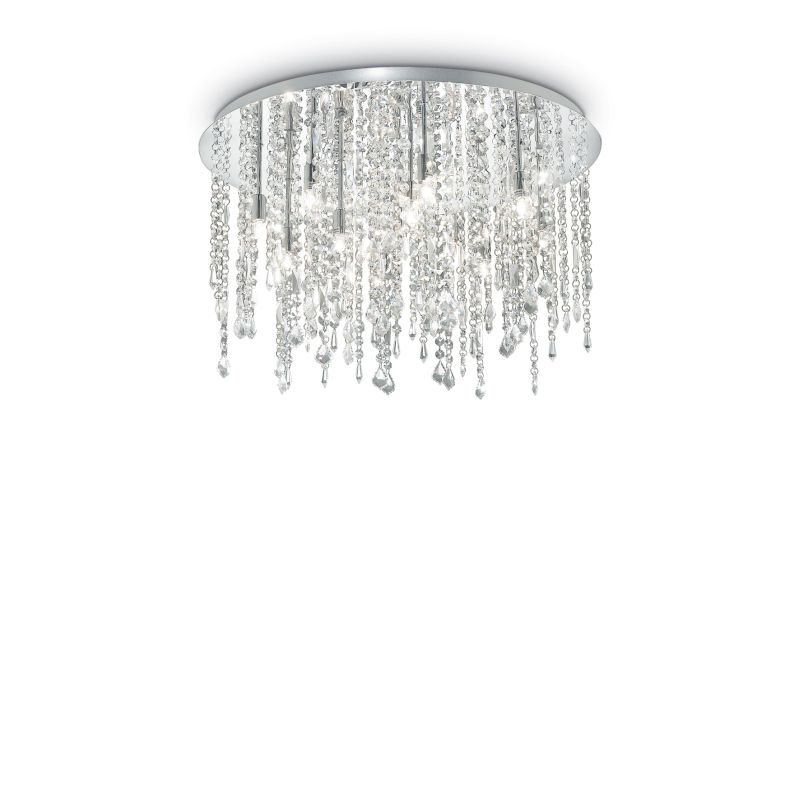IdealLux-053004 - Royal - Crystal with Chrome 12 Light Round Ceiling Lamp
