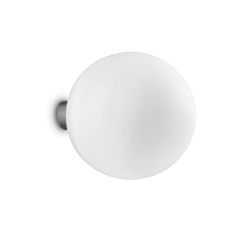 IdealLux-059822 - Mapa bianco - White Globe Glass with Chrome Wall Lamp ∅ 30