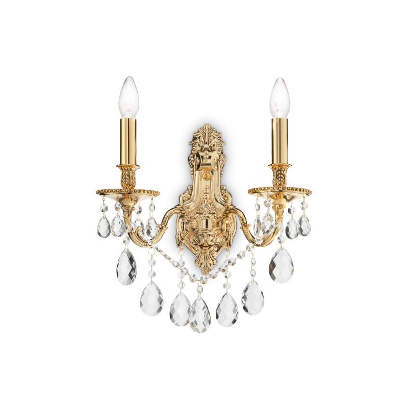 IdealLux-060491 - Gioconda - Crystal and Gold Twin Wall Lamp