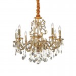 Gioconda - Gold 8 Light Chandelier with Crystal Gioconda - Gold 8 Light Chandelier with Crystal