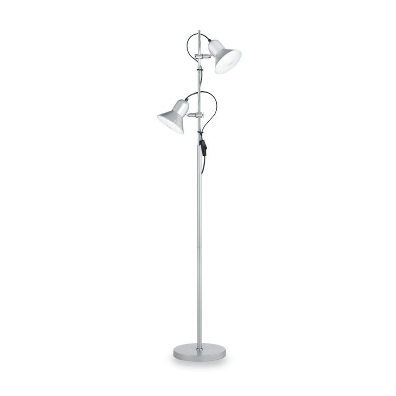 IdealLux-061115 - Polly - Adjustable Silver 2 Light Floor Lamp