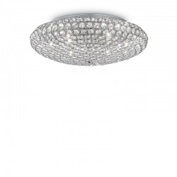 King - Chrome 9 Light Ceiling Lamp with Crystal King - Chrome 9 Light Ceiling Lamp with Crystal