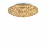 King - Gold 9 Light Ceiling Lamp with Crystal King - Gold 9 Light Ceiling Lamp with Crystal
