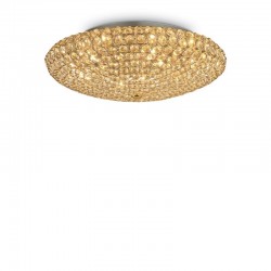 King - Gold 9 Light Ceiling Lamp with Crystal King - Gold 9 Light Ceiling Lamp with Crystal