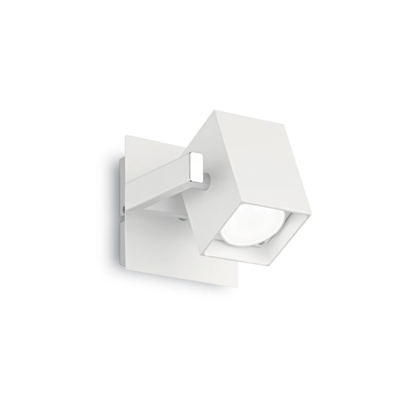 IdealLux-073521 - Mouse - Square White and Chrome Metal Single Spots Light