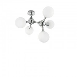 Nodi - Chrome 5 Light Central Fitting with White Glass Nodi - Chrome 5 Light Central Fitting with White Glass