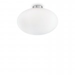 Candy - Nickel Ceiling lamp with Oval White Glass ∅ 40 cm Candy - Nickel Ceiling lamp with Oval White Glass ∅ 40 cm