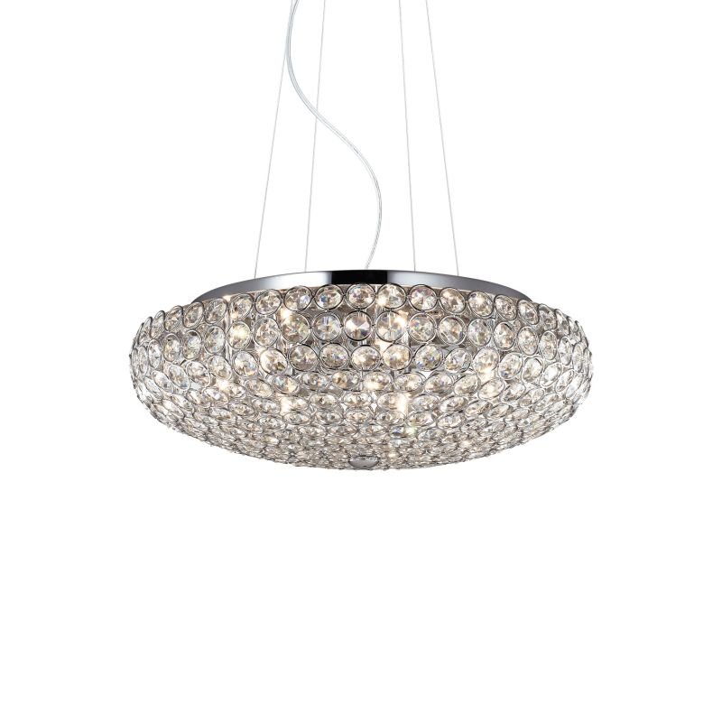 IdealLux-087979 - King - Crystal with Chrome 7 Light Hanging Pendant