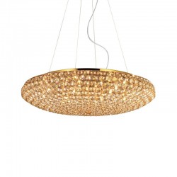 King - Gold 12 Light Pendant with Crystal