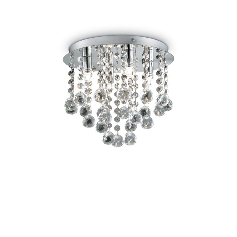 Crystal & Acrylic - Bijoux - Crystal with Chrome 4 Light Ceiling Lamp IdealLux-089478 - Bijoux - Crystal with Chrome 4 Light Ceiling Lamp