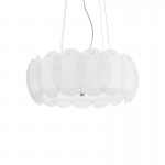 Ovalino - Decorative White Glass 8 Light Pendant Ovalino - Decorative White Glass 8 Light Pendant