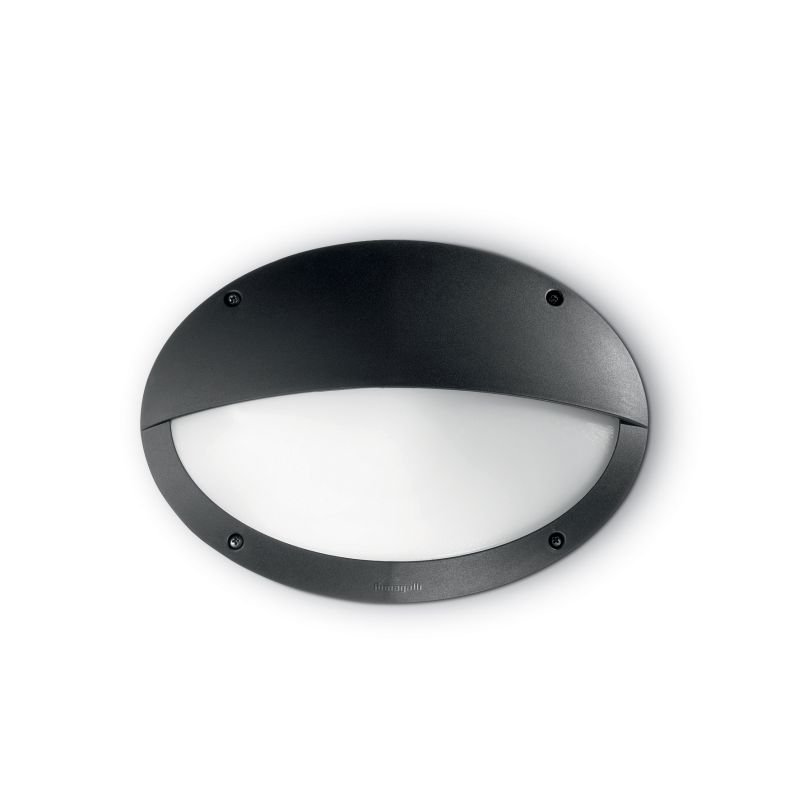 IdealLux-096728 - Maddi - Outdoor Black Oval Wall Lamp
