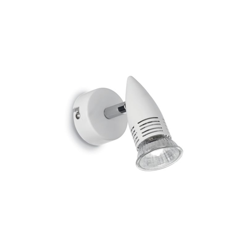 Spot & Downlights - Alfa - White and Chrome Single Spotlight IdealLux-099057 - Alfa - White and Chrome Single Spotlight