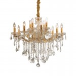 Florian - Gold 12 Light Chandelier with Clear Glass & Crystal Florian - Gold 12 Light Chandelier with Clear Glass & Crystal