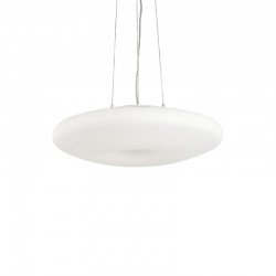 Glory - Nickel 3 Light Pendant with White Glass 