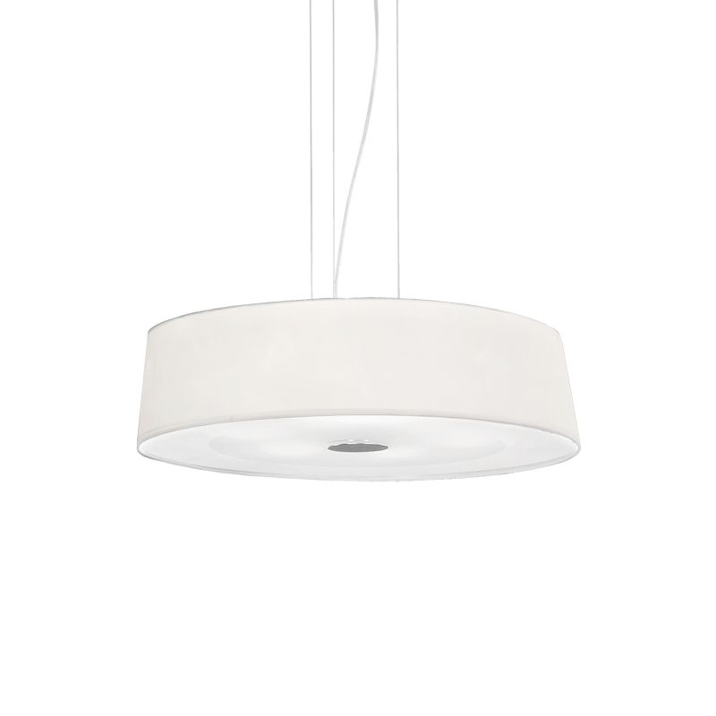 IdealLux-075501 - Hilton - White Fabric 4 Light Hanging Pendant