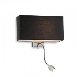 Hotel - Chrome Mother & Child LED Wall Lamp with Black Shade Hotel - Chrome Mother & Child LED Wall Lamp with Black Shade