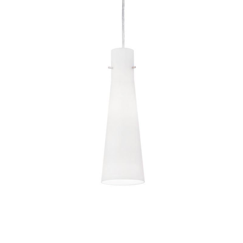 Ceiling Lights - Kuky - Frosted Cone Glass Single Hanging Pendant IdealLux-053448 - Kuky - Frosted Cone Glass Single Hanging Pendant