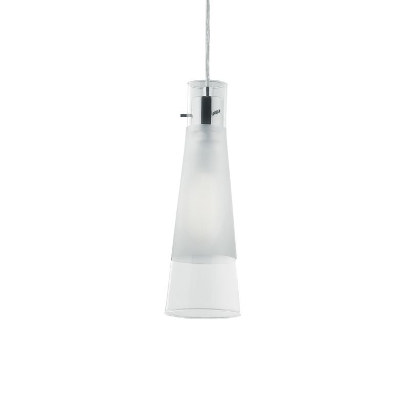 IdealLux-023021 - Kuky - Transparent Cone Glass Single Hanging Pendant