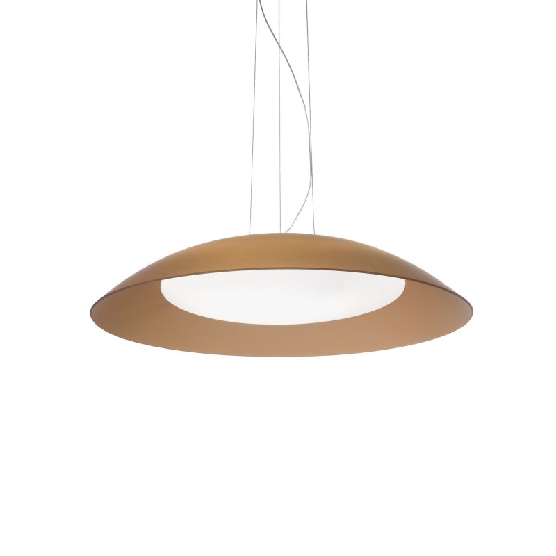 Ceiling Lights - Lena - Small Brown Double Frosted Glass Diffuser 3 Light Pendant IdealLux-066608 - Lena - Small Brown Double Frosted Glass Diffuser 3 Light Pendant