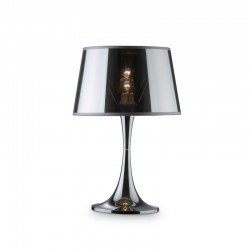 London - Chrome Table Lamp with Clear & Chrome Shade London - Chrome Table Lamp with Clear & Chrome Shade