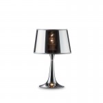 London - Chrome Table Lamp with Clear & Chrome Shade London - Chrome Table Lamp with Clear & Chrome Shade