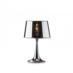 London - Chrome Table Lamp with Clear & Chrome Shade London - Chrome Table Lamp with Clear & Chrome Shade