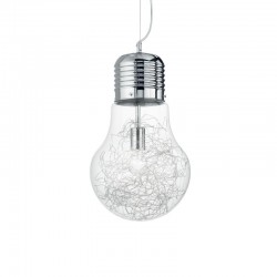 Luce Max - Chrome Pendant with Clear Glass & Aluminum Thread Luce Max - Chrome Pendant with Clear Glass & Aluminum Thread