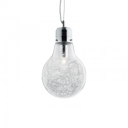 Luce Max - Chrome Pendant with Clear Glass & Aluminum Thread Luce Max - Chrome Pendant with Clear Glass & Aluminum Thread