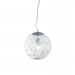 Mapa Max - Chrome Pendant with Clear Glass & Aluminum Thread Mapa Max - Chrome Pendant with Clear Glass & Aluminum Thread