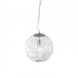 Mapa Max - Chrome Pendant with Clear Glass & Aluminum Thread Mapa Max - Chrome Pendant with Clear Glass & Aluminum Thread