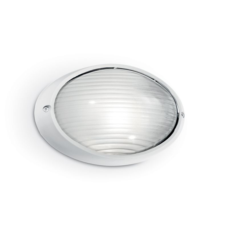 Outdoor - Mike - Outdoor White Big Oval Wall Lamp IdealLux-066882 - Mike - Outdoor White Big Oval Wall Lamp