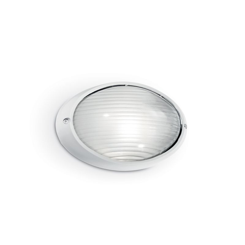 Outdoor - Mike - Outdoor White Small Oval Wall Lamp IdealLux-066899 - Mike - Outdoor White Small Oval Wall Lamp