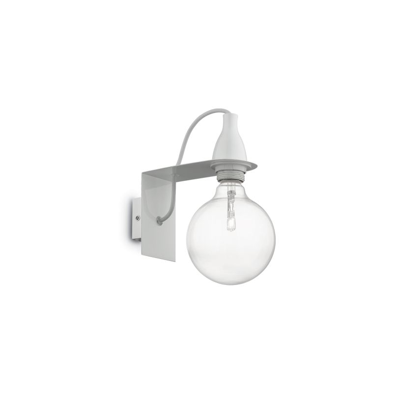 IdealLux-045191 - Minimal - White Metal Single Wall Lamp