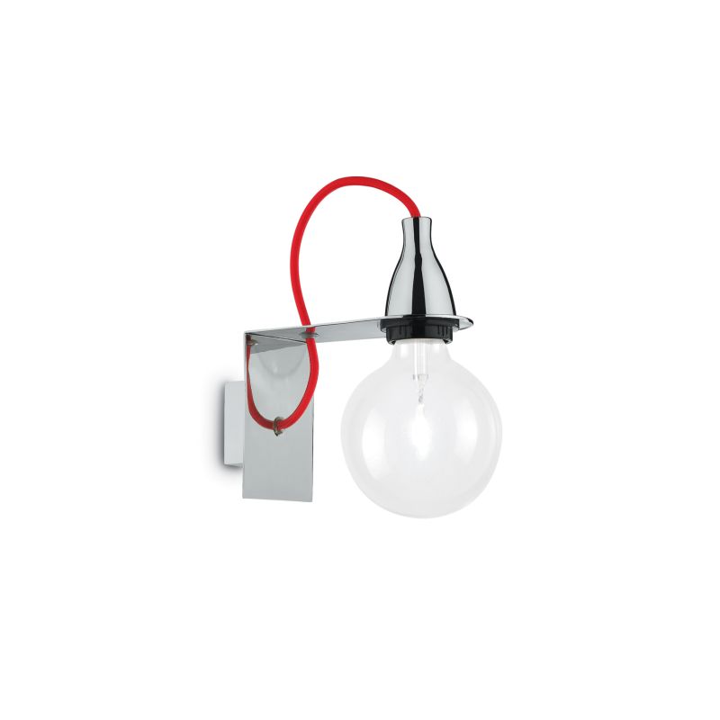 Wall Lights - Minimal - Chrome Metal Single Wall Lamp IdealLux-045207 - Minimal - Chrome Metal Single Wall Lamp