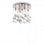 Moonlight - Chrome 8 Light Ceiling Lamp with Crystal