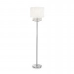 Opera - Chrome Floor Lamp with White Organza & Crystal  Opera - Chrome Floor Lamp with White Organza & Crystal