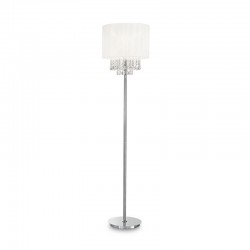 Opera - Chrome Floor Lamp with White Organza & Crystal  Opera - Chrome Floor Lamp with White Organza & Crystal