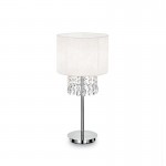 Opera - Chrome Table Lamp with White Organza & Crystal  Opera - Chrome Table Lamp with White Organza & Crystal